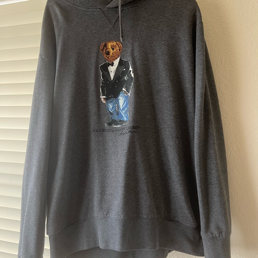 Ralph Lauren Charcoal Bear Hoodie